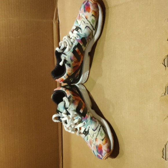 Adidas ZX flux watercolor woman's size 7 running shoes - Picture 2 of 12